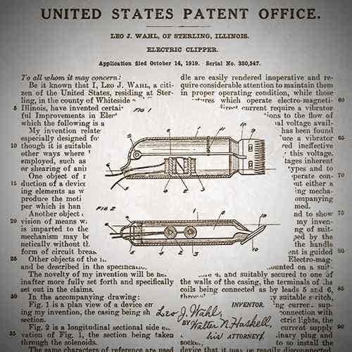 Wahl original patent filed in 1919