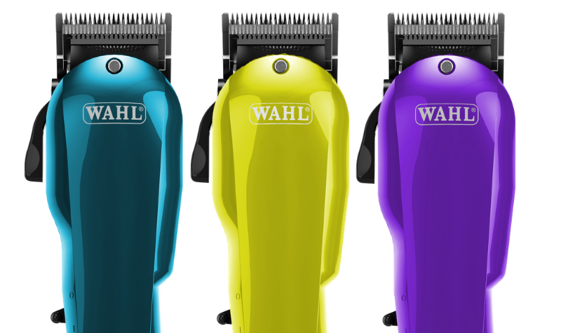 wahl taper 2000 clippers in blue, yellow and purple